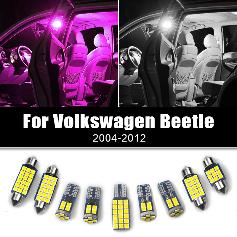

For Volkswagen VW Beetle 2004-2009 2010 2011 2012 4pcs Festoon Car LED Bulbs Auto Interior Reading Lamp Trunk Lights Accessories