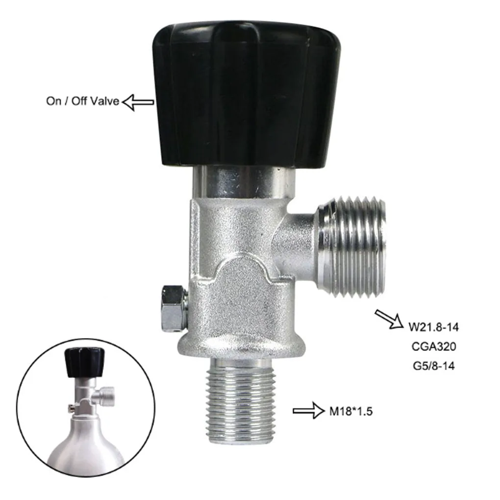 

Aluminium Fishtank Air Cylinder Valve Professional Anti-corrosive Leakproof On Off Knob Regulator Part Accessories G5 8