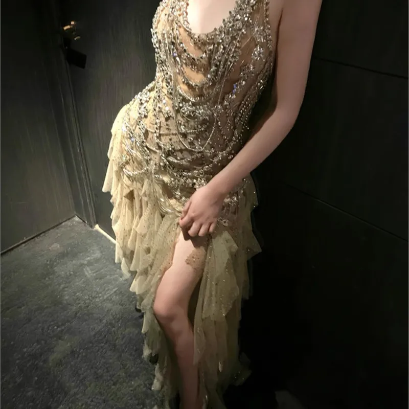 Женское платье-русалка полиэстер