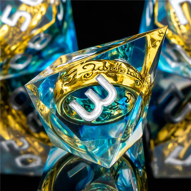 Набор костей KERWELLSI из смолы D &amp DND кости для ролевых игр Polyhedral Dungeon и Dragon 7