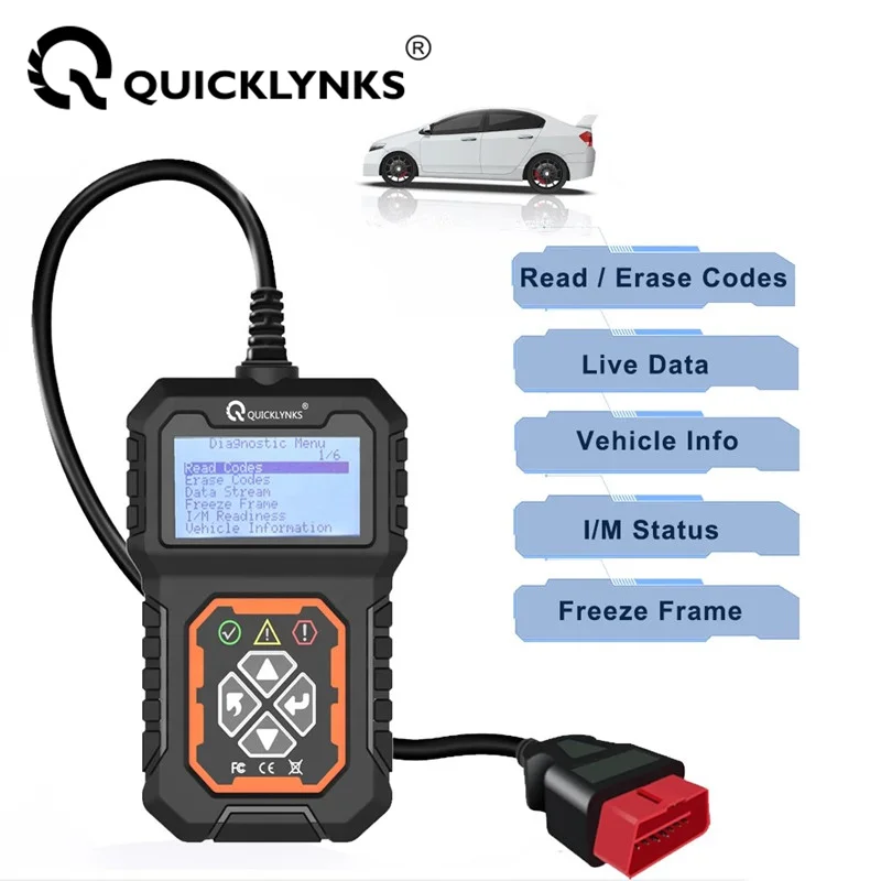 2022 QUICKLYNKS Новейший автомобильный полный OBD2/EOBD диагностические инструменты автомобильный Профессиональный считыватель кодов OBD2 сканер Португалия польский T31