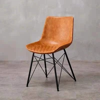 nordic dining chairs luxury dining chair home backrest chair modern minimalist combination wrought iron pu leather chair mueble