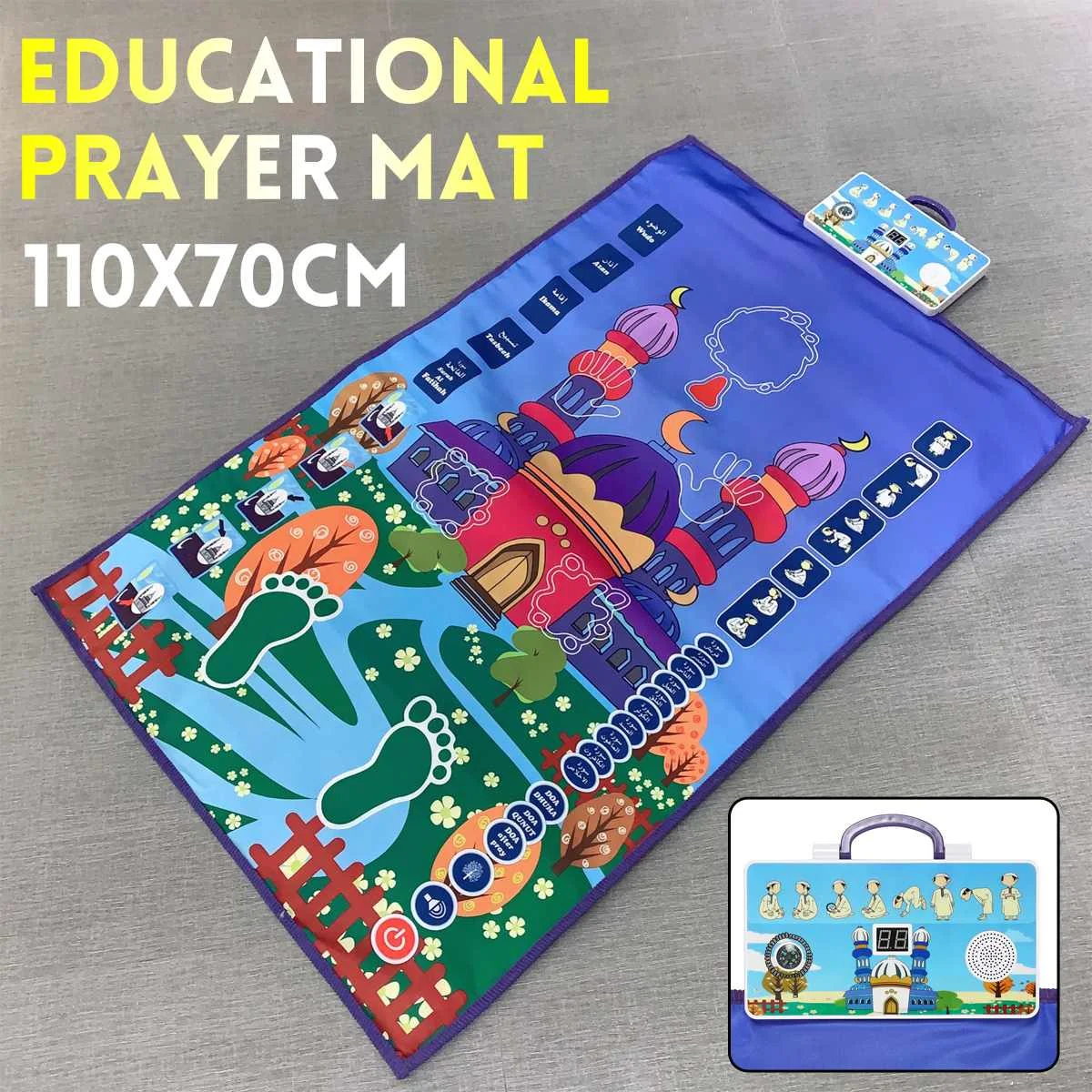 

Islamic Educational Interactive Prayer Mat for Muslim Children Kids
