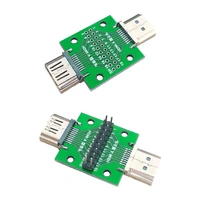 1pcs male to female test board mini test connector with board pcb 2 54mm pitch 19 pin dp hd a female to male test board adapter