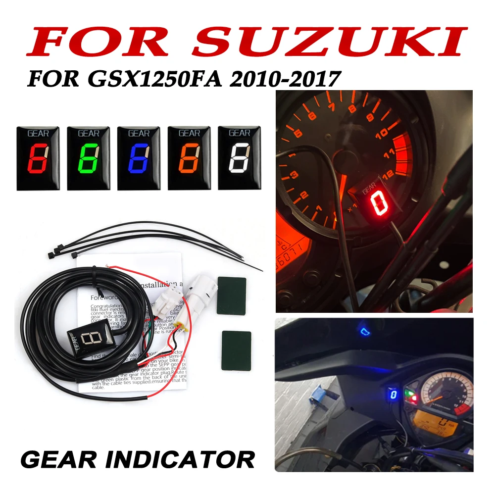 

Индикатор передачи для Suzuki GSX1250FA GSX 1250 FA 2010 - 2016 2017 GSX 1250FA аксессуары для мотоциклов 1-6 дисплей скорости шестерни