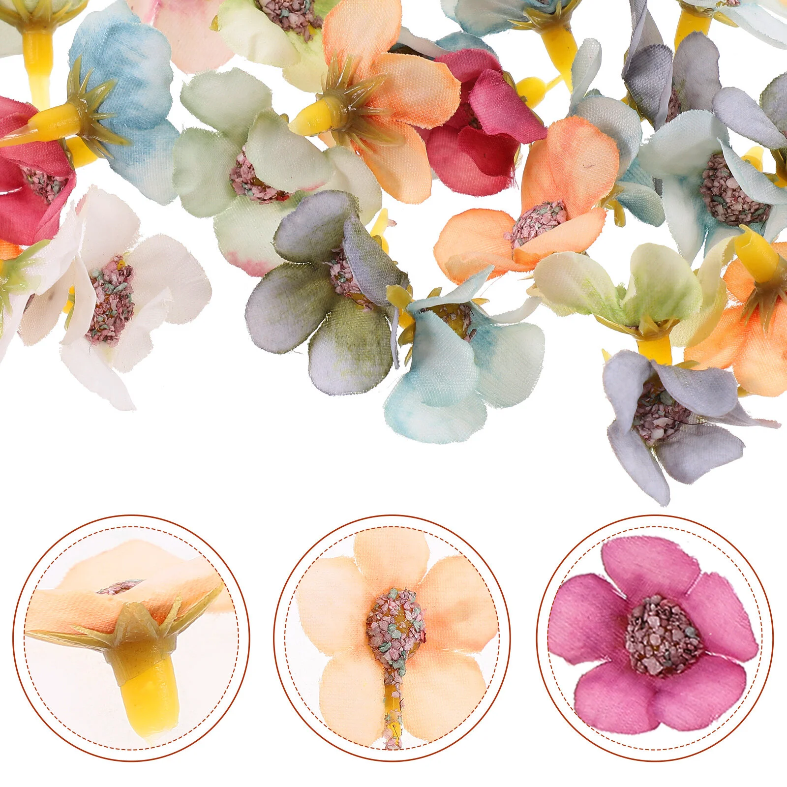 

50 Pcs Props Flowers Heads Wedding Christmas Decor DIY Decoration Faux Bulk Fake Artificial