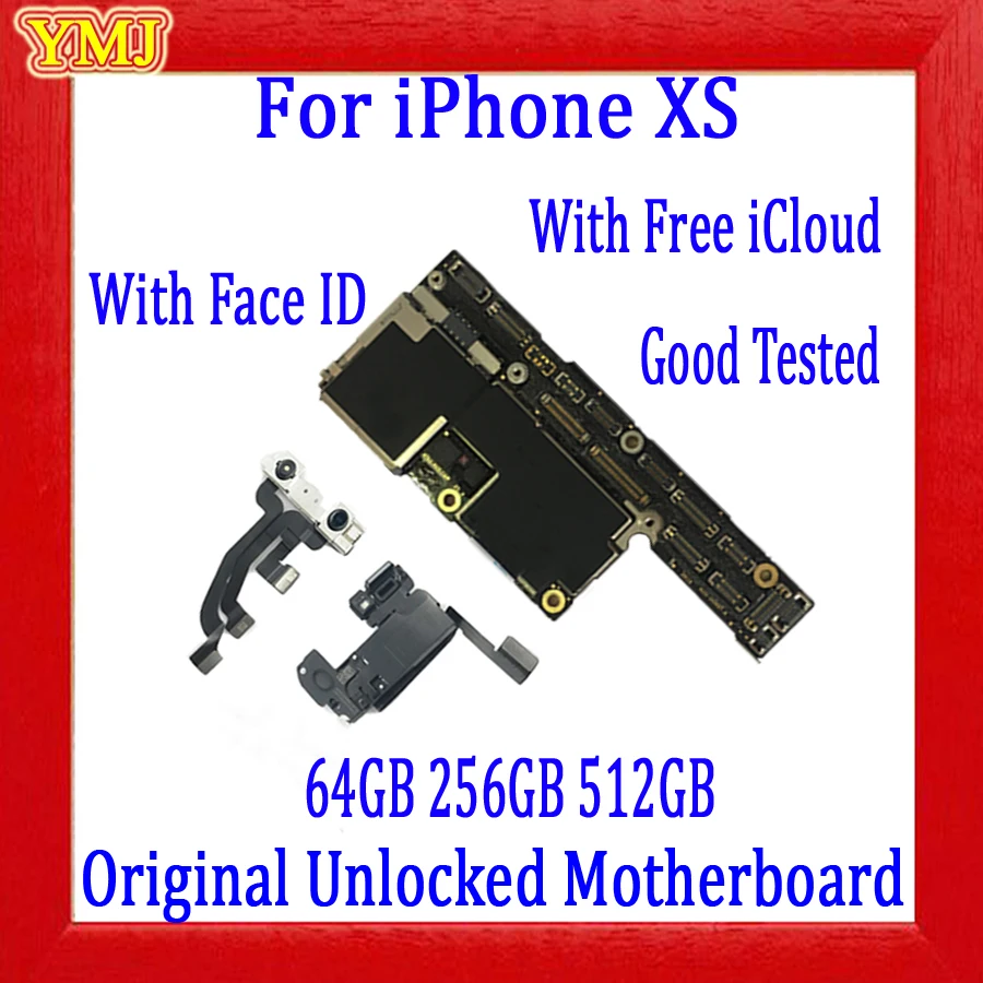 

100% оригинальная материнская плата без icloud для iPhone XS с/без Face ID полностью разблокированная логическая плата поддержка обновления ОС и 4G TLE
