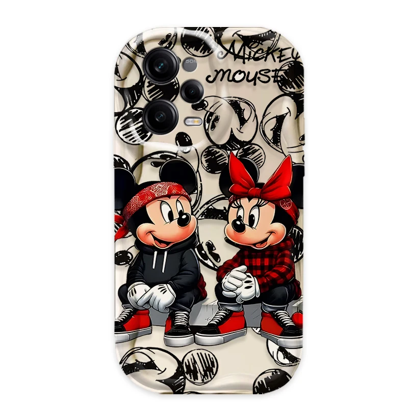 Чехол Disneys Mickeys Minnies Mouse 3D Wave для Xiaomi Mi 14 12 12T 11 Lite Poco M6 X6 X5 X4 F4 M3 Pro 4G 5G Мягкий