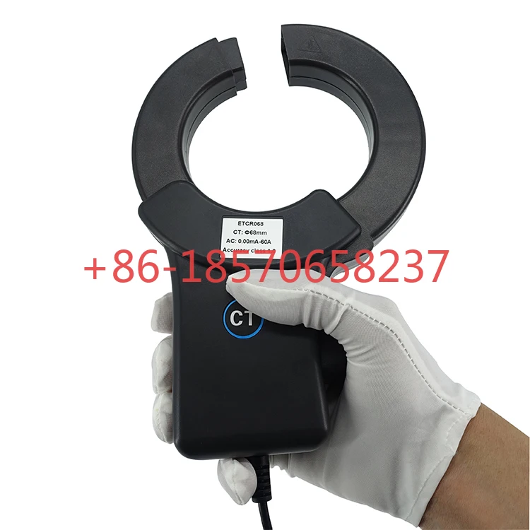 

ETCR068 Clamp AC Leakage Current Sensor Frequency 10Hz~100kHz ETCR068 High Accuracy Current Probe 0.00mA-60A,dia68mm