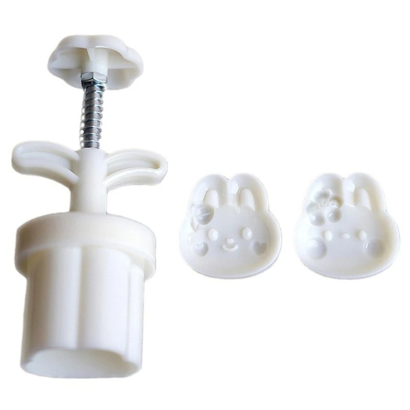 

Flower Rabbit Mooncake Mold Mid-Autumn Festival Cake Biscuits DIY Baking Mold Drop Shipping