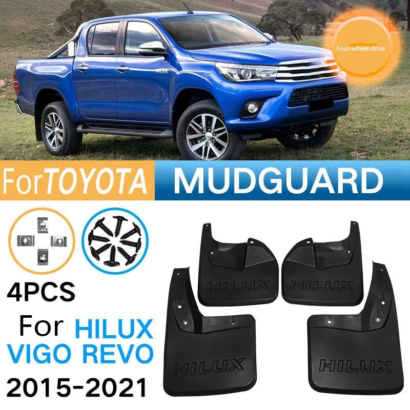

Car Mudguard Splash Guards Mud Flap For TOYOTA HILUX VIGO REVO 4X4 Trd 2016-2021 YC101083