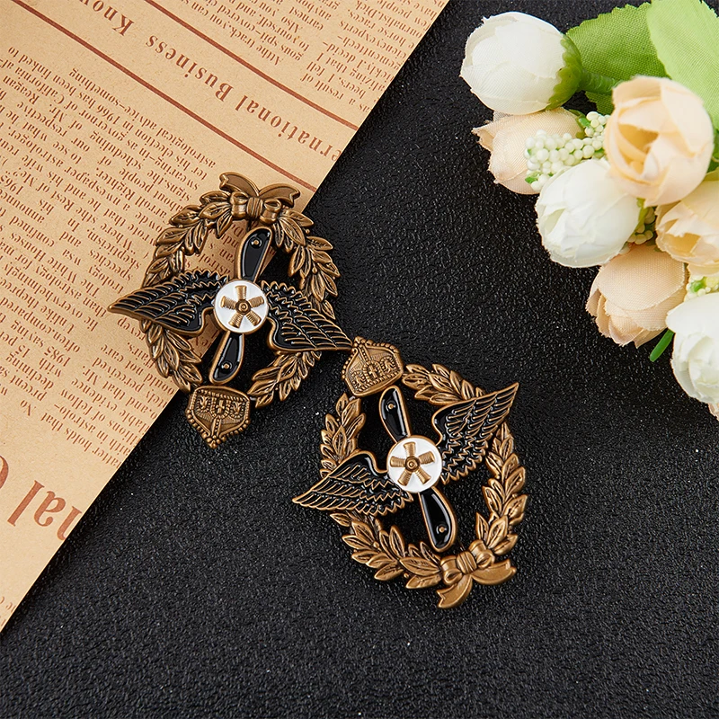 

Креативная немецкая брошь в стиле ретро с пропеллером в виде черного крыла значок джинсовая брошь для куртки рюкзака украшение подарок