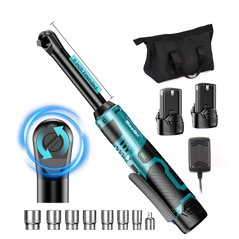 

Беспроводной ударный гайковерт Seesii 3/8", 55 Нм