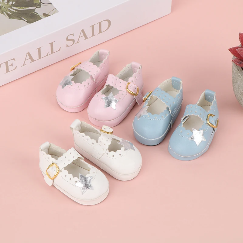 

PU Leather Shoes Suit For 16 Inches Doll Clothing Toys Doll Shoes Handmade Pentagram Toy Shoes Baby Gift Doll Accessories