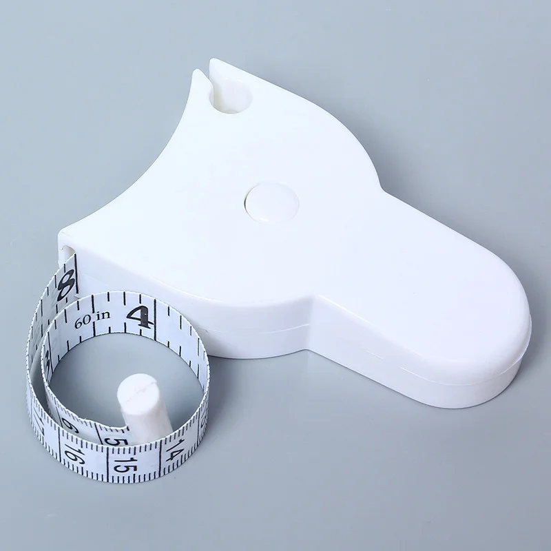 

150cm/60 Inch Fitness Accurate Fitness Caliper Body Waist Chest Arms Legs Measuring Tape Retractable Ruler Measure 90x55x20mm