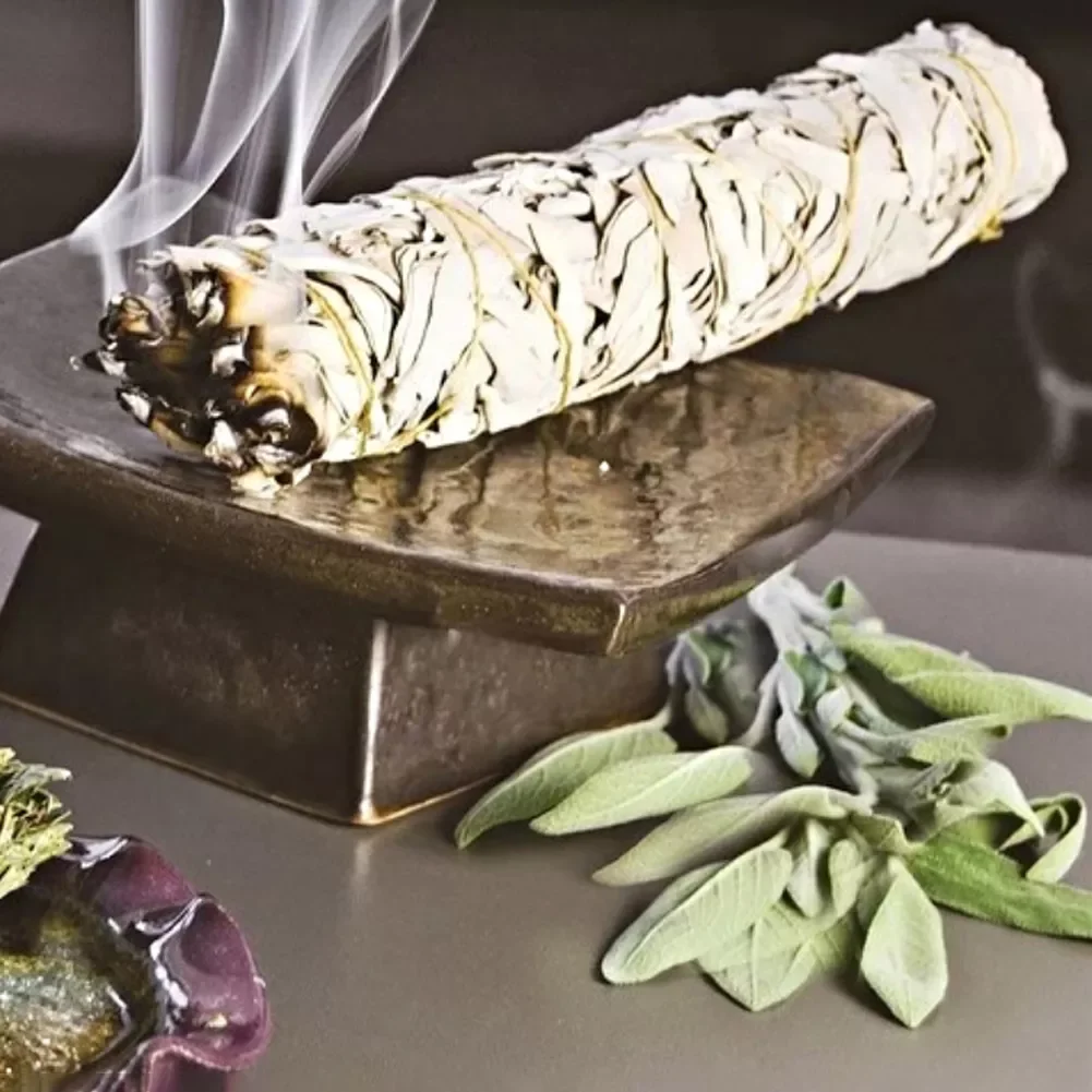 

NEW2022 Natural White Sage Grass Bundle Smudge Sticks Pure Leaf Smoky Indoor Purification Grass Incense Home Office Cleansing