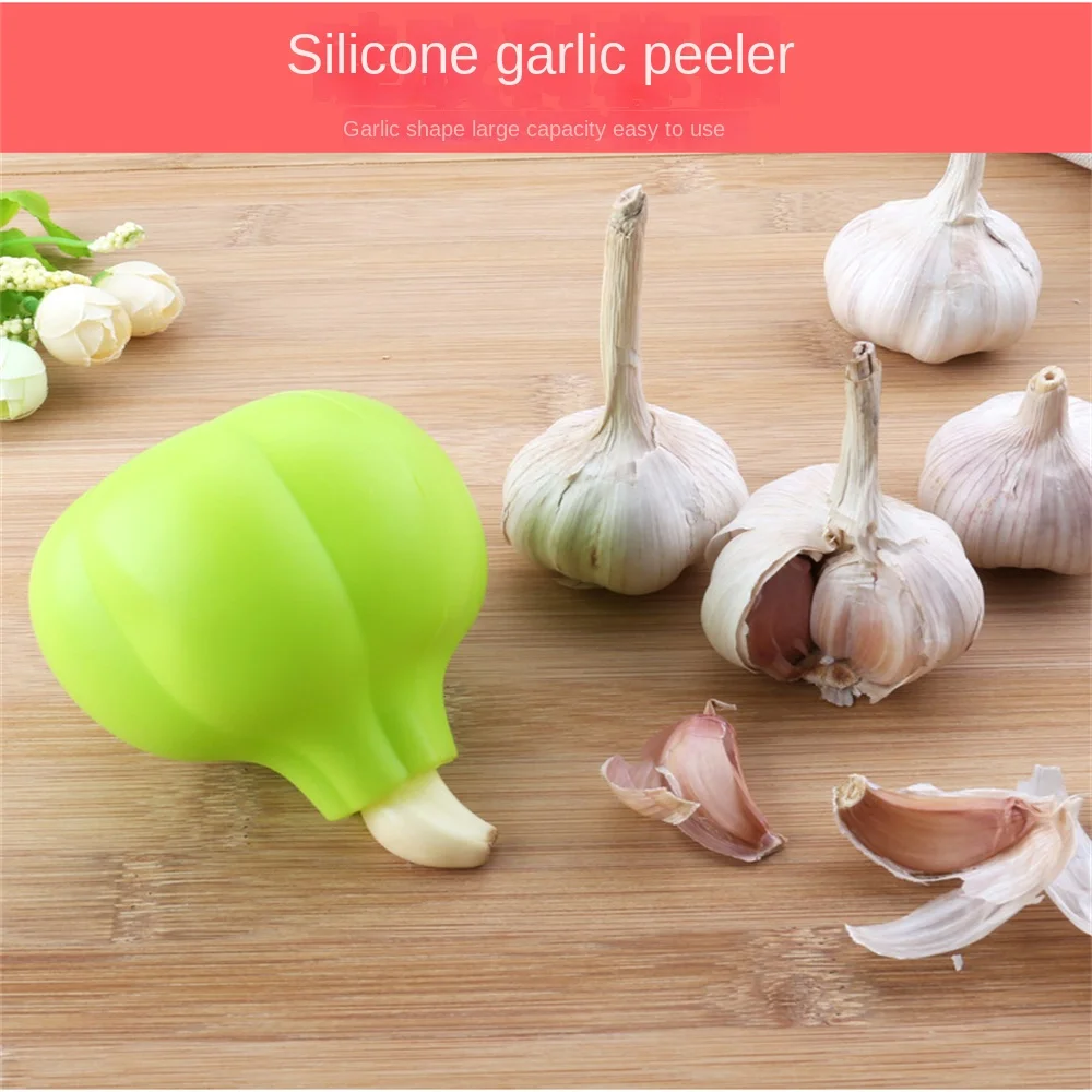 

1PC Silicone Peeling Garlic Press Manual Garlic Peeler Household Multi-function Garlic Press Garlic Peeling Tool Kitchen Gadgets