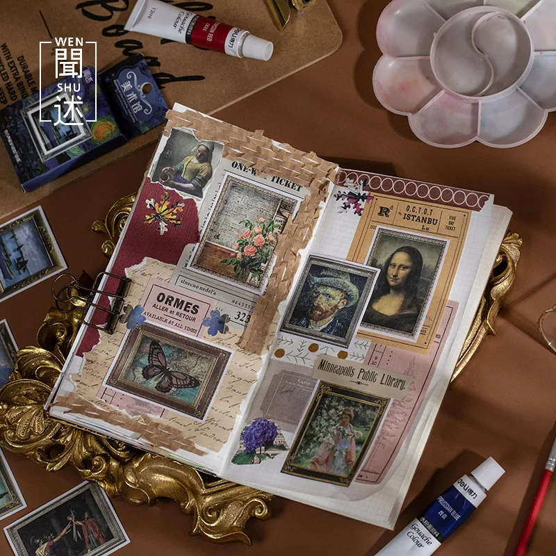 40 шт. винтажные стикеры в виде сказочных цветов |