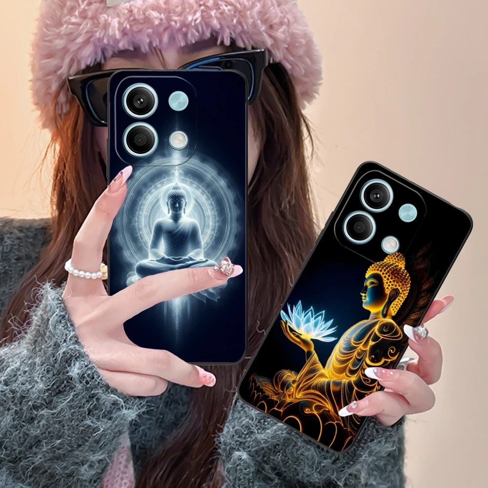 Чехол для мобильного смартфона Buddyism Xiaomi Redmi 14 13 13C 12 12C 10 10C A1 A2 A3 Plus 5G черный мягкий