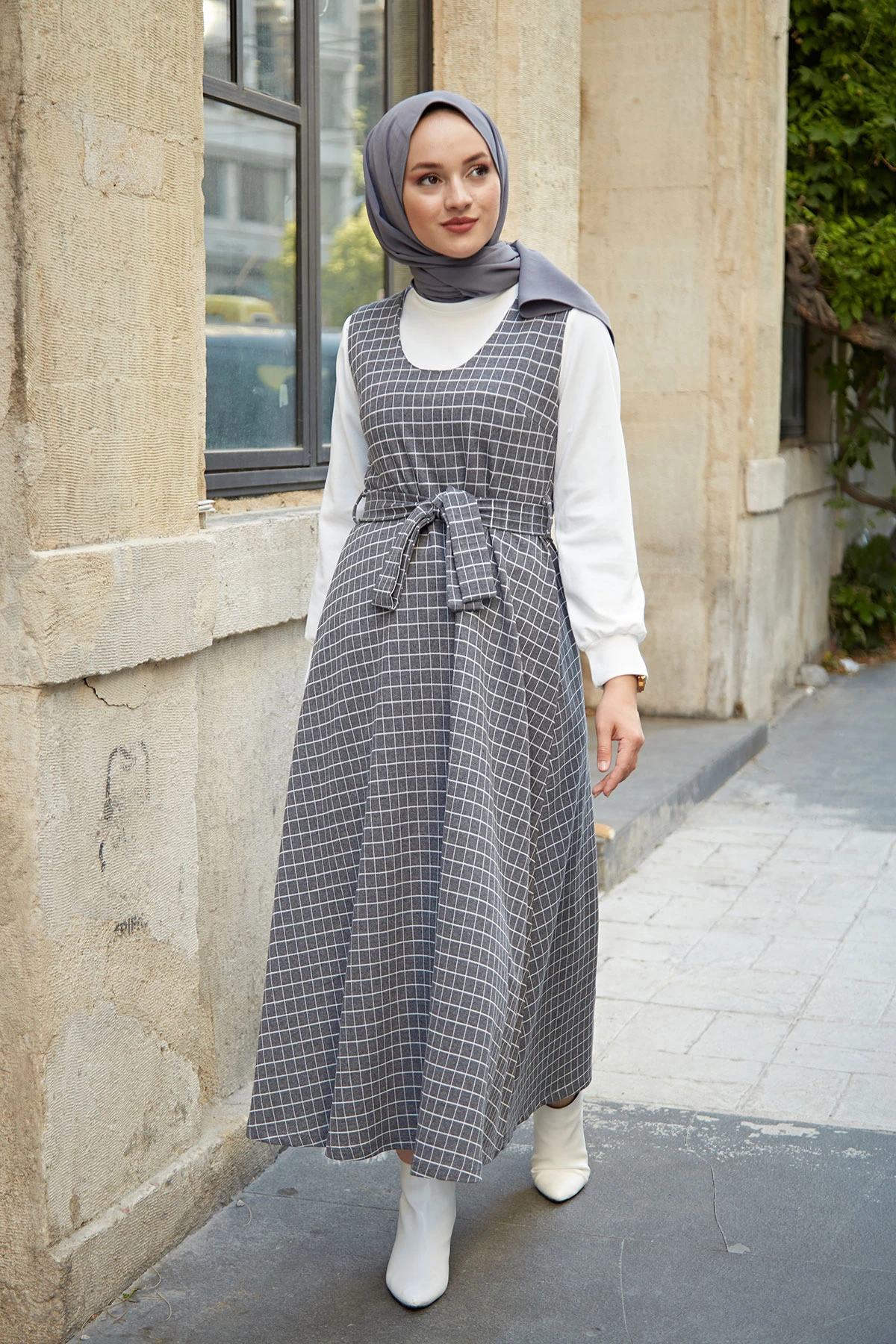 MDI Bell Model Dual Team-Gray Winter Autumn 2021 Muslim Women Hijab headscarf Islamic Turkey