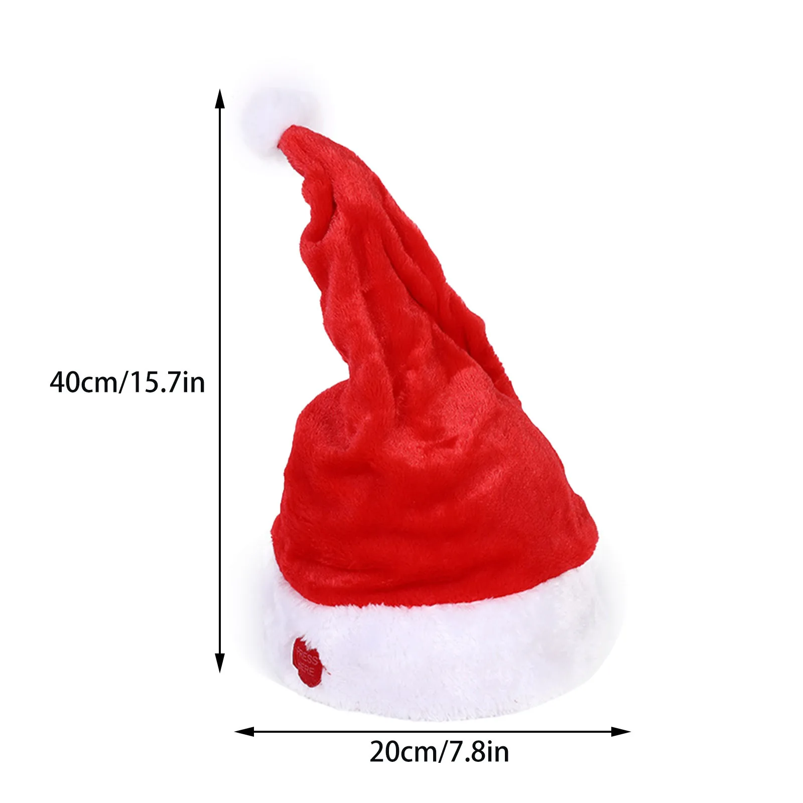 Электрическая музыкальная качающаяся шапка Санта-Клауса детская игрушка