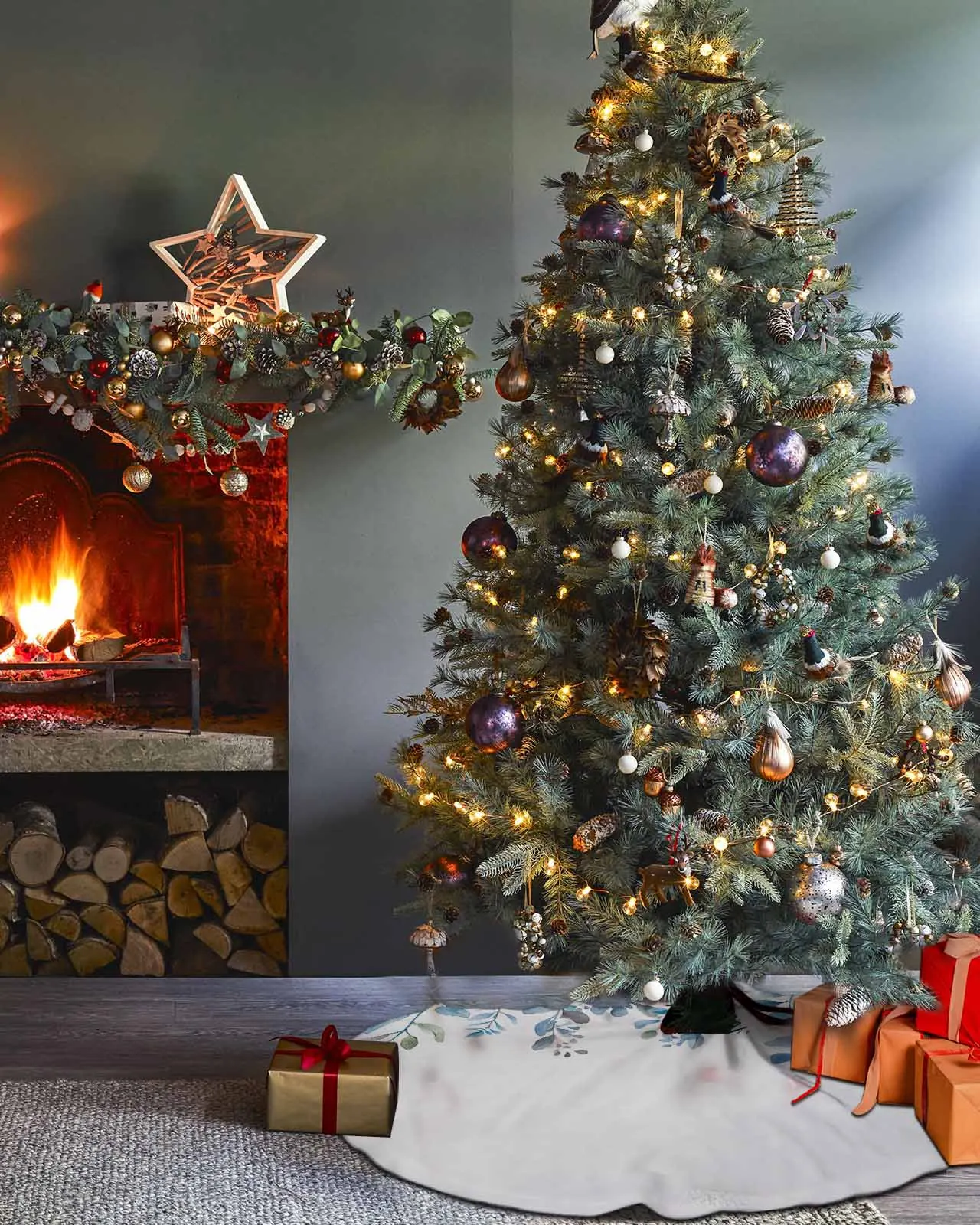 Эвкалипт с голубыми листьями растение Рождественская елка креативное украшение