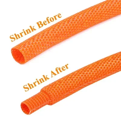 

1 ~ 50 м ПЭТ плетеный кабельный рукав термоусадочная трубка изоляция вогнезащитная термоусадочная оболочка защитная оболочка органайзер для кабеля