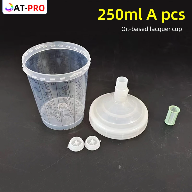 

Suitable For Sata Airbrush Pot 300ml Graduated Cup Plastic Clear Paint Cup Corrosion-Resistant Container Sealed Jar