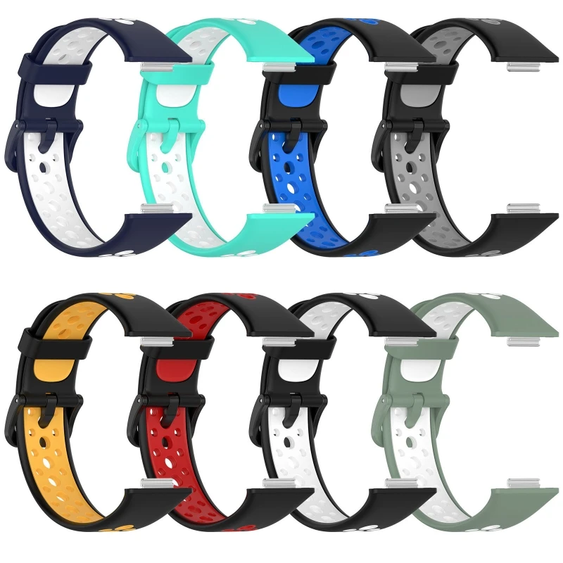 

Dual Color Silicone Strap Compatible with Huaweiwatch fit 2 Waterproof Bracelet Watch Fashion Band Belt Sports Wristband