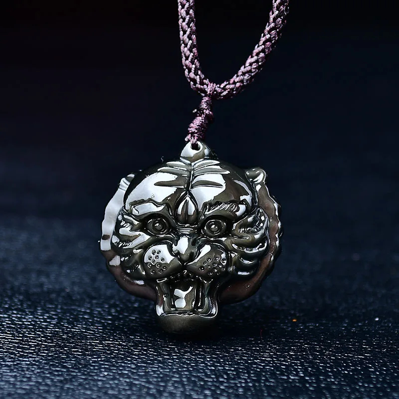 

Подвеска из черного обсидиана "Голова тигра" Harmonious Crystalloid