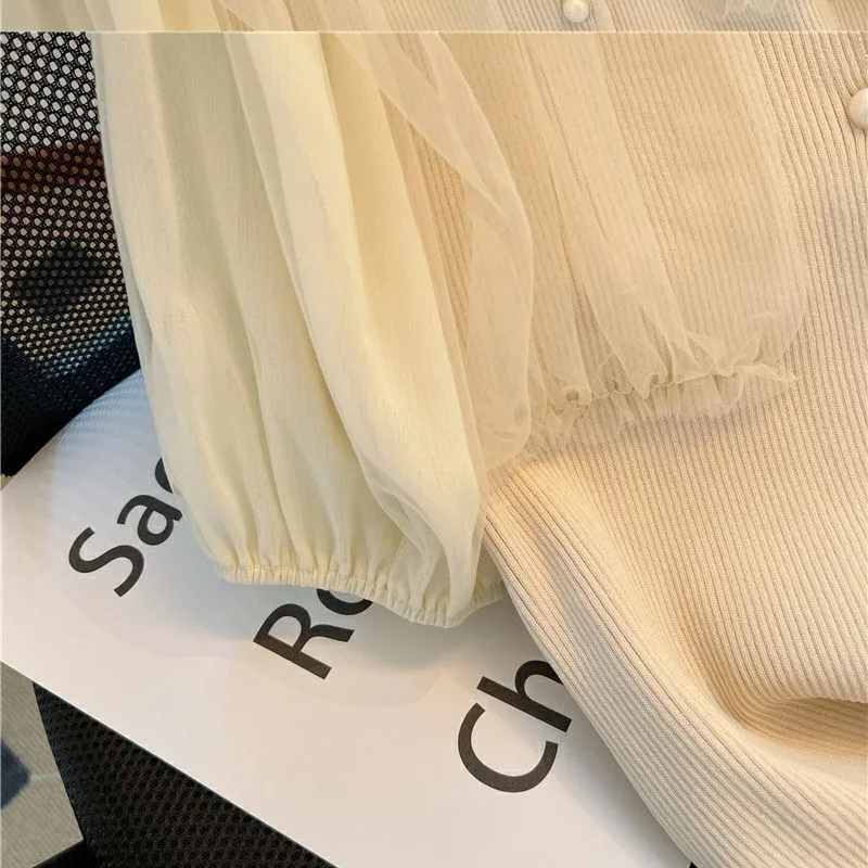 Женский трикотажный кардиган однотонный винтажный свитер в Корейском стиле с