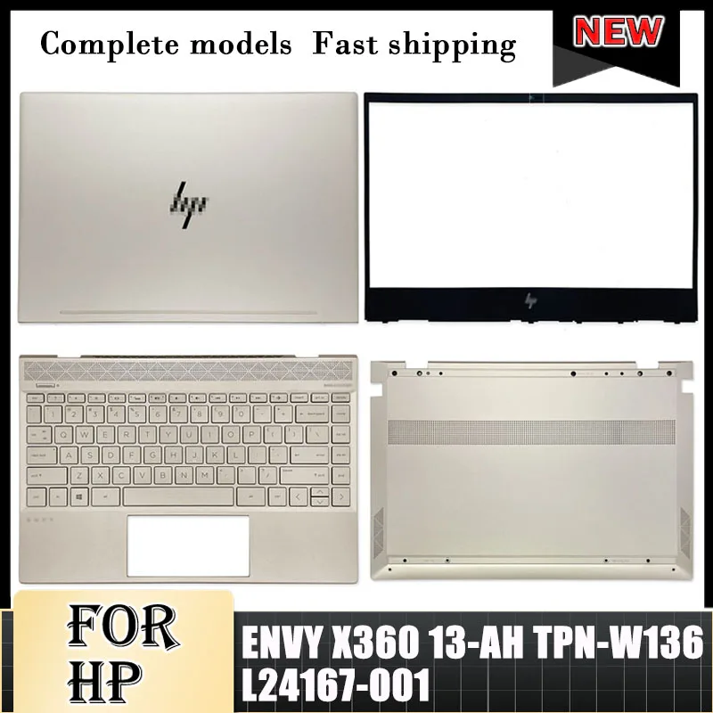

New Screen Back Cover For HP ENVY X360 13-AH TPN-W136 13.3"Laptop LCD Back Cover Bezel Case Lower Bottom Cover L24167-001 13-AH