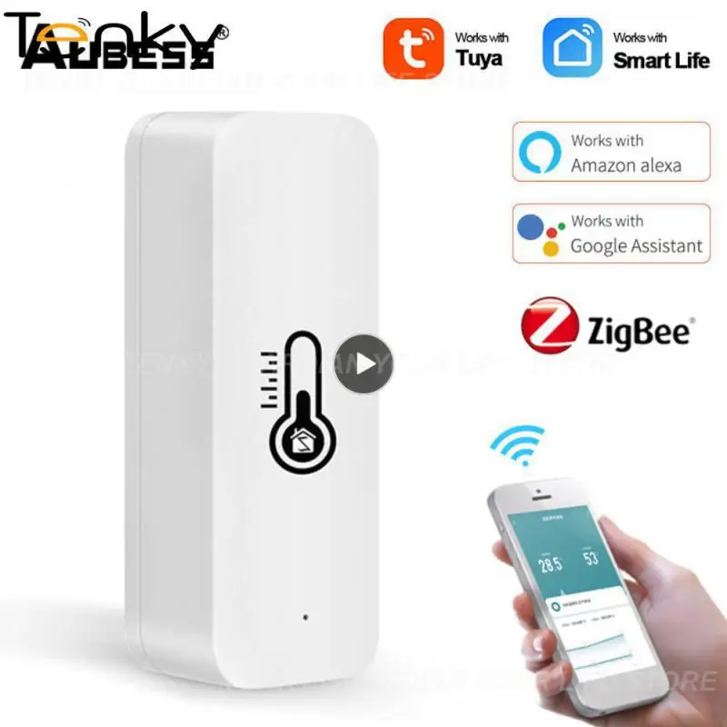 

1~7PCS Real-time Detecter Smart Life Tuya App Battery Powered Zigbee Temperature Sensor App Control Mini