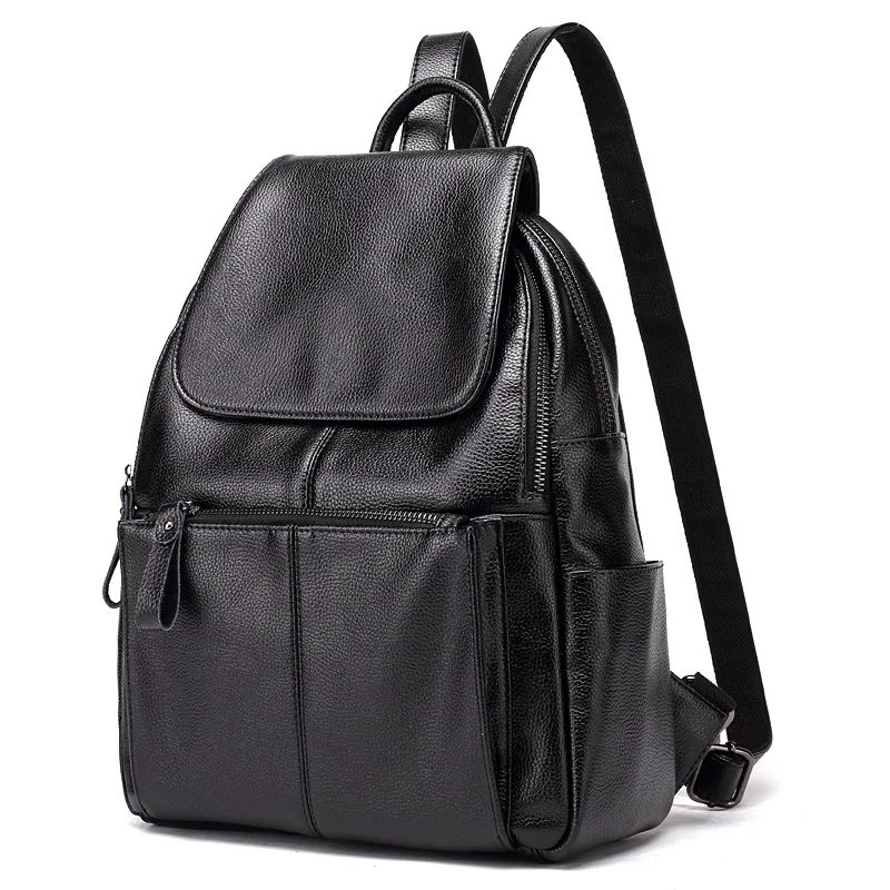 2023 New Fashion Genuine Leather Women Backpack Luxury Brand Female Korean Large Ladies Girl Student Casual Backpacks