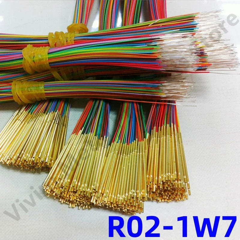 

Socket R02-1W7 Length 23.3mm Dia 0.86mmSpring Test Probe Test Pin Receptacle PCB Pogo Pin Pre-wired With 30AWG Wire 700mm