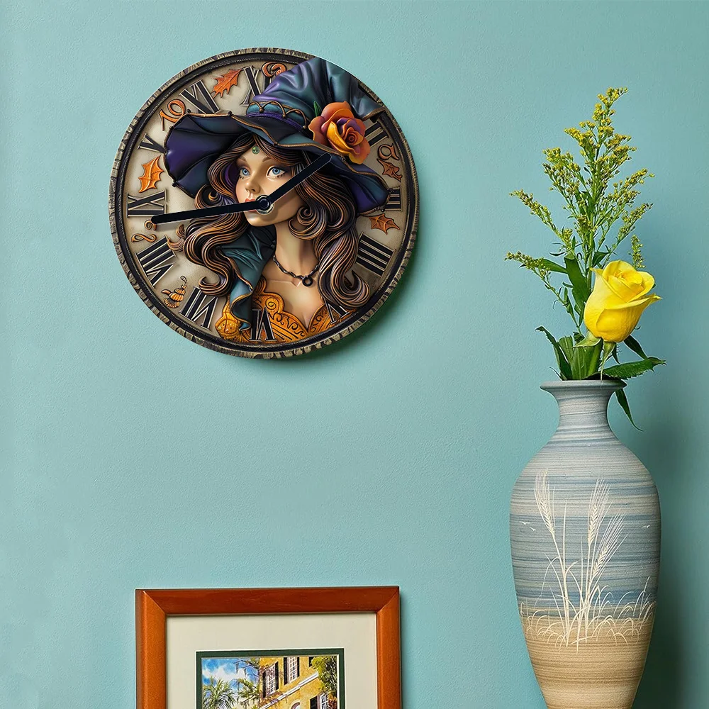 Часы настенные алюминиевые часы с ведьмой сделай сам идеально подходят для