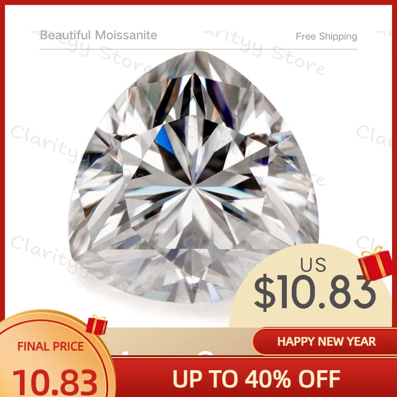 

Настоящий Муассанит алмазные бусины, оптовая цена, триллион, свободные драгоценные камни, Круглый треугольник, бриллиантовая огранка, ювел...