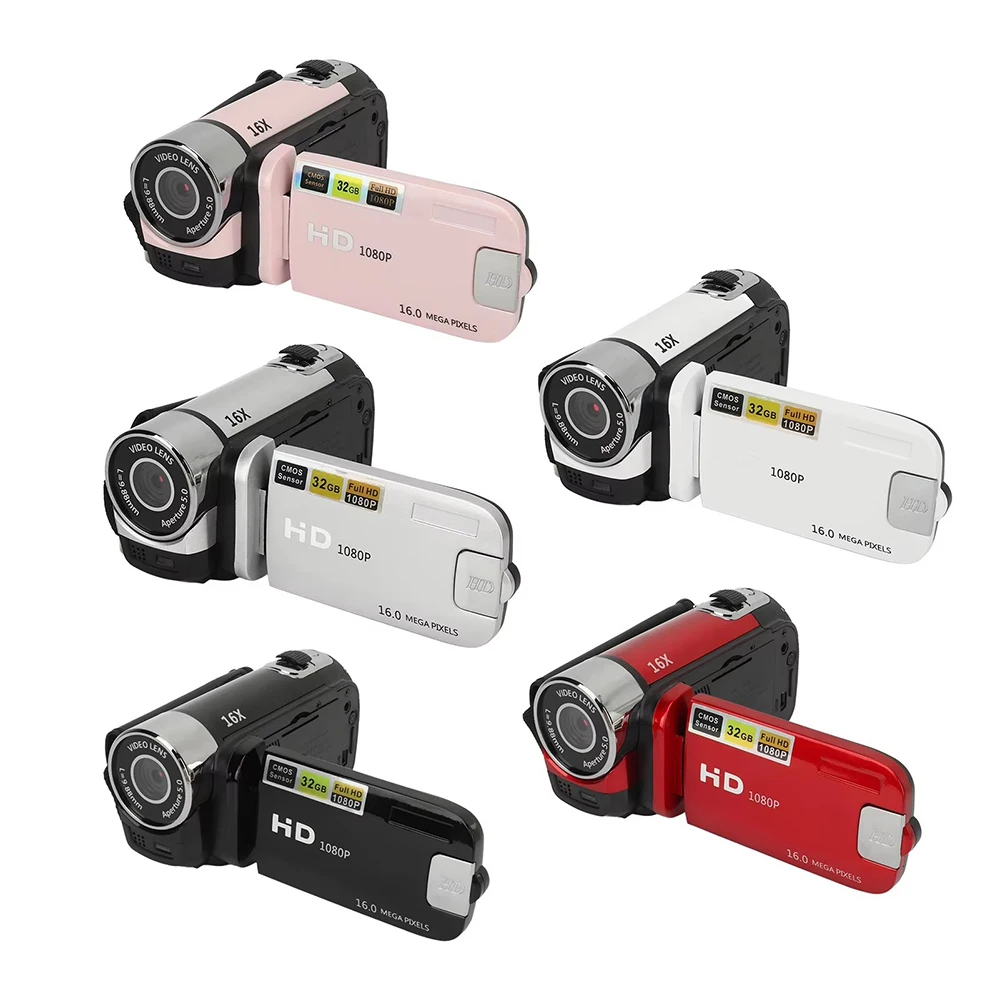 Цифровая камера 16/32 ГБ 1080P 16 МП 2 7-дюймовая HD-камера видеокамера с поворотным