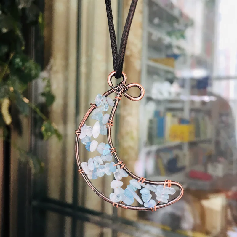 7 чакр красочное ожерелье из искусственного камня проволочное с подвеской в виде