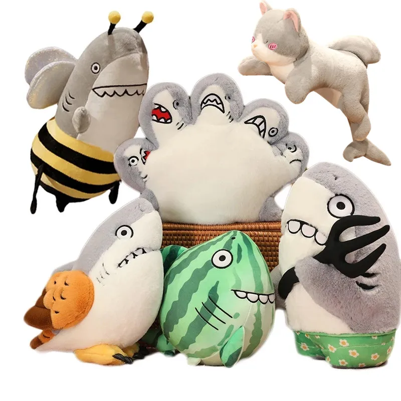 

1 шт. креативная Мягкая кукла-Акула, забавная Акула, Орел, кот, собака, Акула, плюшевые игрушки, кавайные детские игрушки, Подушка для домашнег...