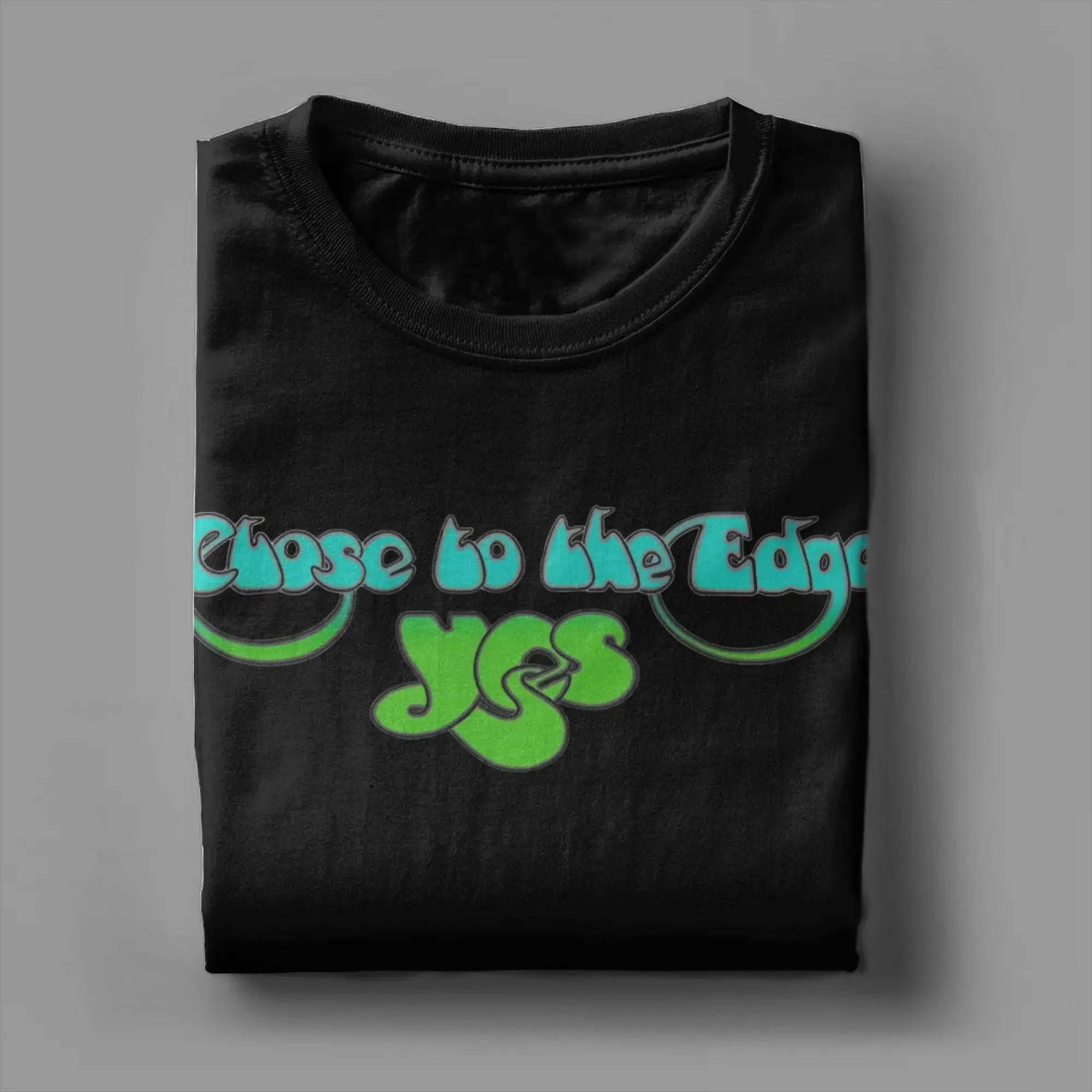 Фото Мужчины Женщины Футболки Close to the Edge Yes Band Humor Футболка из чистого хлопка с коротким рукавом Рок-музыка Легенда Футболка Топы с круглым вырезом №5