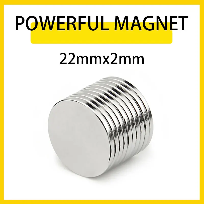 

2~100PCS 22x2mm N35 NdFeB Countersunk Round Magnet 22mm x 2mm Super Powerful Strong Permanent Magnetic Disc 22*2mm