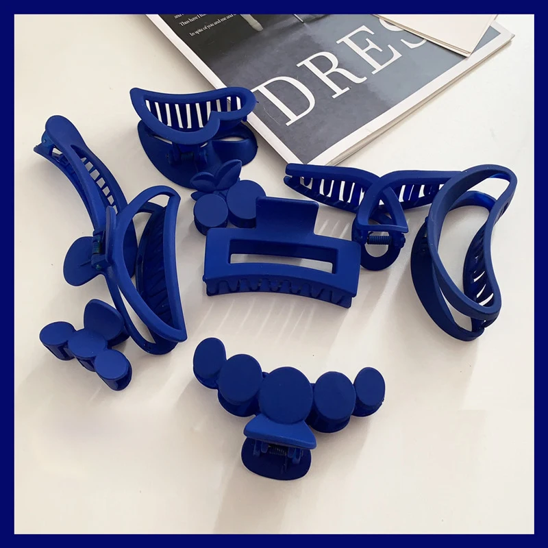

Fashion Klein Blue Hair Clip Claw Clip Ins Trend Women Girls Hair Accessories Resin Hairpin Crab hair clip