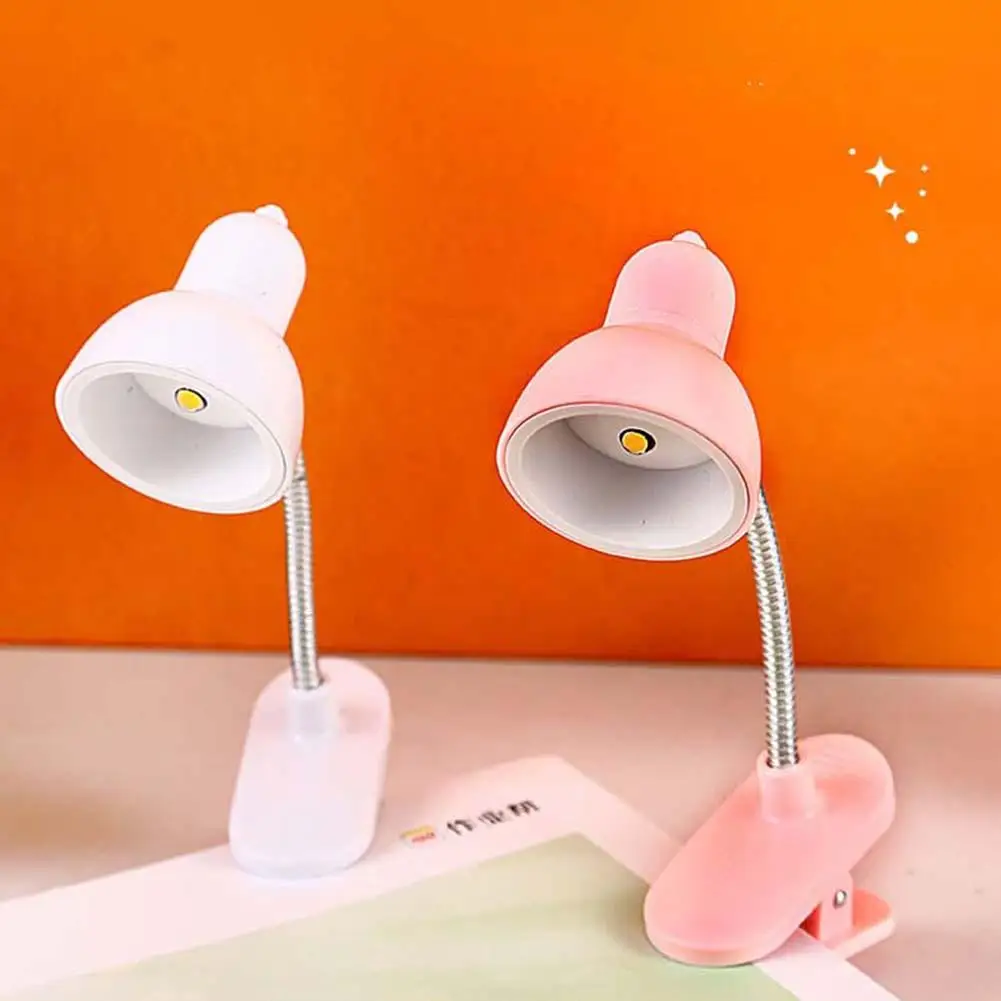 

Led Night Lights Cute Mini Table Lamp 360 Degree Rotatable Student Eye Protection Clip-on Reading Lamp