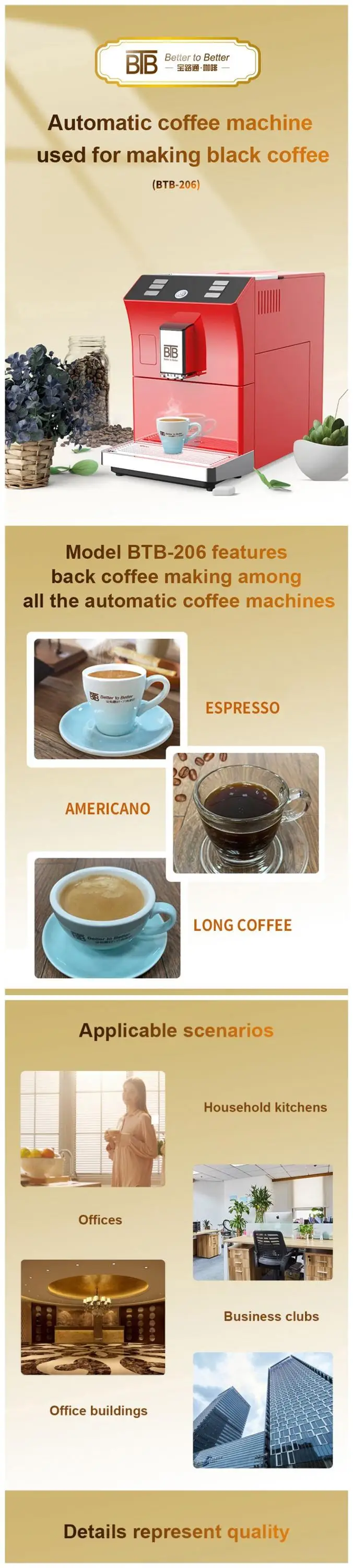 Горячая продажа коммерческой автоматической кофемашины эспрессо для домашнего