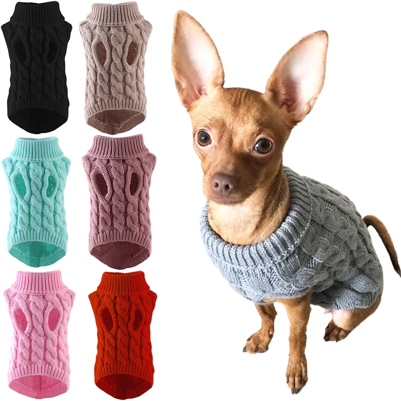 

Pet turtleneck for small medium sized dog cat clothing in winter warm Chihuahua vest dog coat Teddy jacket