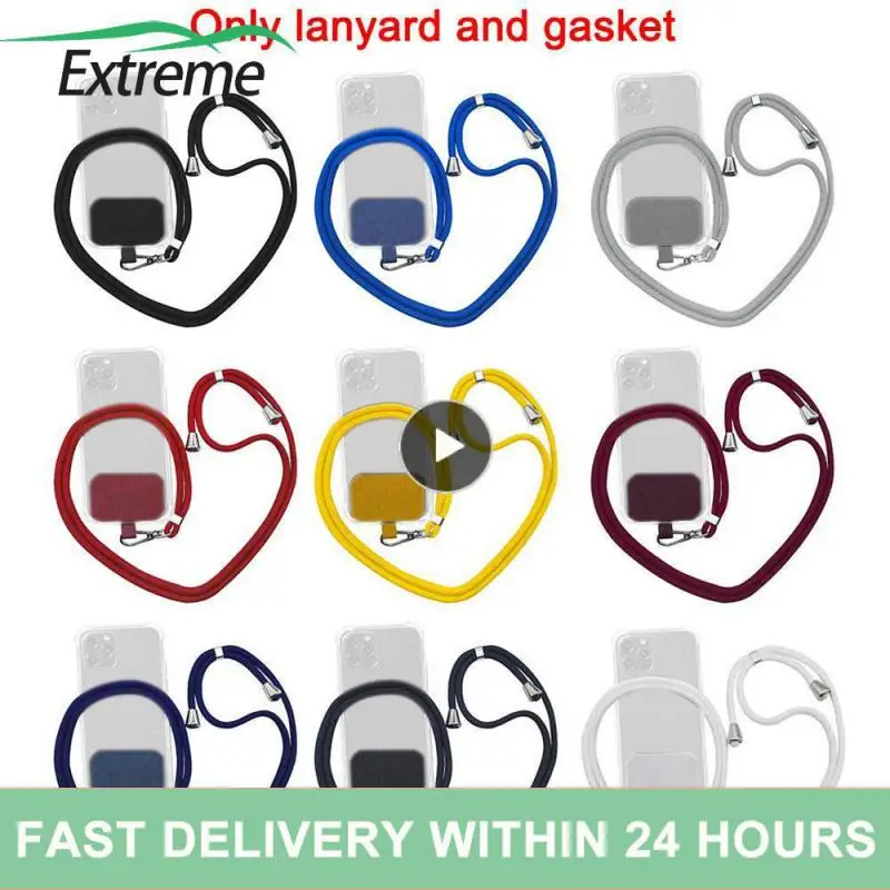 

Outdoor Anti-lost Mobile Phone Strap Heart-shaped Detachable 13 Colors Phone Lanyard Security Neck Cord Universal Phone Holder