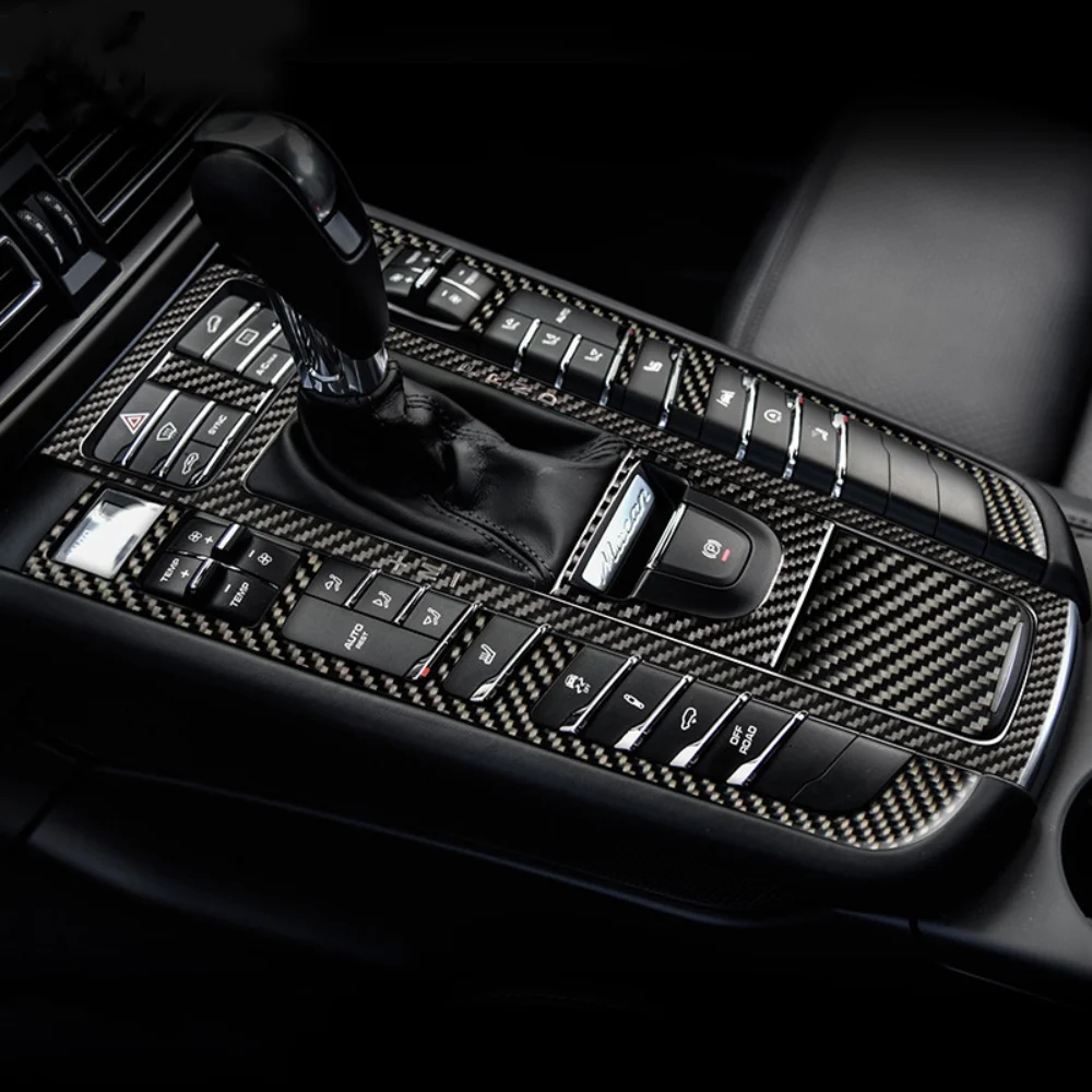 

Для Porsche Macan модификация из углеродного волокна центральная консоль рулевое колесо дверная Шестерня аксессуары для интерьера декоративные наклейки