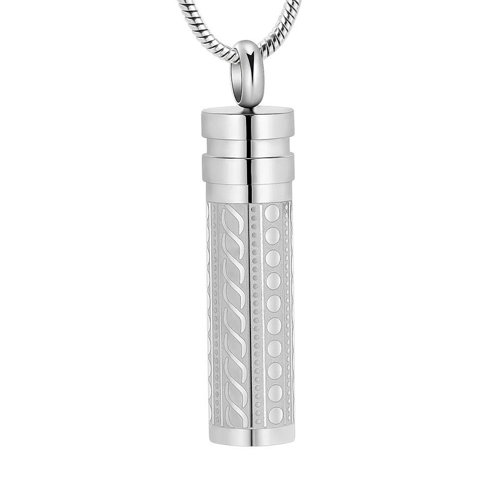 Памятные ювелирные изделия для кремации золы цилиндрические большие пространственные ожерелья для урны держатель для золы открывающийся чехол для таблеток подвеска сувенир ювелирные изделия