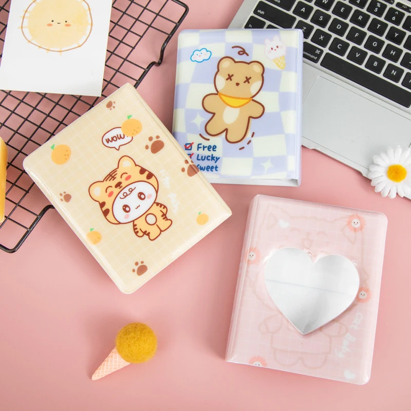 

Cute Bear Tiger Photo Album 3 Inch 64 Pocket Photocard Holder Kpop Idol Picture Storage Album Star Chasing Album Home Decoration